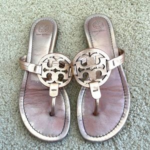 Tory Burch slippers in champagne rose size8.5